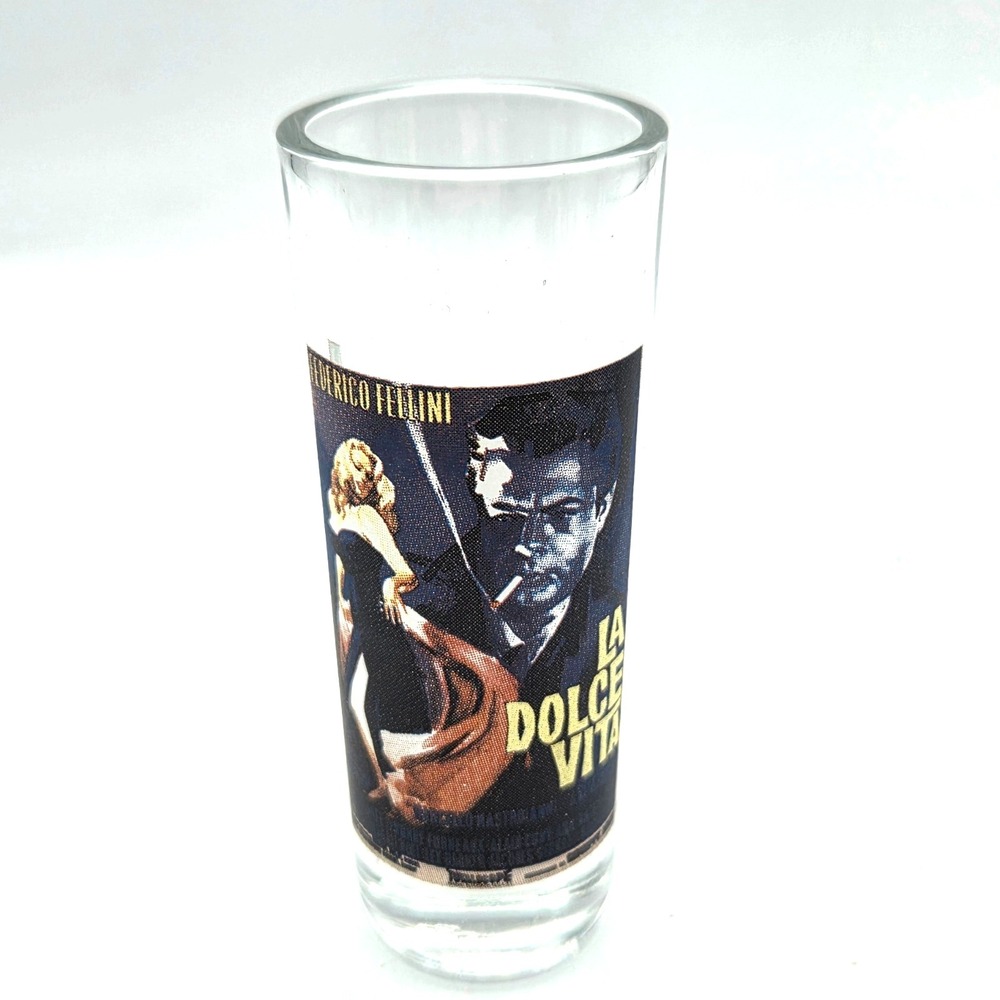 TALL Shot‎ Glass La Dolce Vita Frederico Fellini 1960's Film